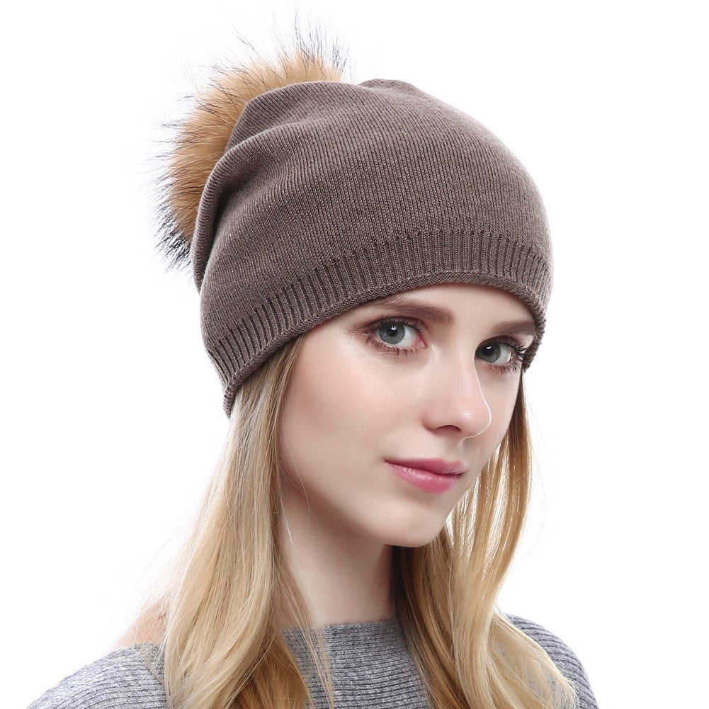 Fur Pompom Hats