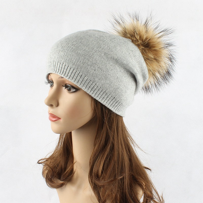 Fur Pompom Hats